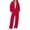 Red #105, variant on Women's 2 Piece Zip Up Hoodie Set Long Sleeve Sweatshirt and Wide Leg Pants Casual Fall Fleece Matching Set