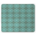 thumbnail image 1 of Baroque Mouse Pad, Oriental Curving Strokes with Geometric Details for a Royal Setting, Rectangle Non-Slip Rubber Mousepad, Teal Beige and Eggshell, by Ambesonne, 1 of 2