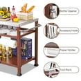 thumbnail image 2 of 3-Shelf Outdoor Grill Table, Grill Cart Pizza Oven Table for Outside, Movable Prep Cart, Indoor & Outdoor Cooking Station, Grill Cart with Wheels, Metal Work Table for Ooni Blackstone Griddle,Coffee, 2 of 7