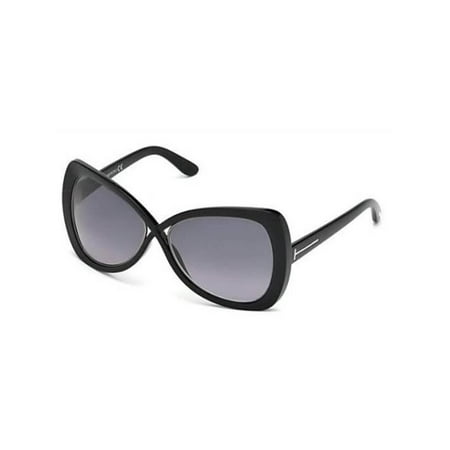 Tom Ford Jade Sunglasses Shiny Black Gradient Gray FT277 01B 60-14 135