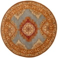 thumbnail image 2 of SAFAVIEH Heritage Lewis Oriental Wool Area Rug, Blue/Rust, 6' x 6' Round, 2 of 6
