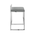 thumbnail image 5 of Inspired Home Tevin  Gold Base Upholstered  Counter Stool, (sets of 2), Grey, 5 of 7