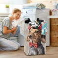 thumbnail image 5 of Yayeee Freestanding Laundry Hamper with Handle Collapsible Large Storage Basket for Clothes, Gray Dog Artist, 5 of 7