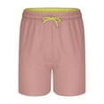 thumbnail image 4 of Admvng Mens Shorts Casual Summer Fashion Solid Elastic Waist Shorts With Pocket S-3XL, 4 of 6