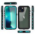 thumbnail image 3 of Feishell for iPhone 15 Plus Waterproof Case Built-in Screen Protector Clear Water Proof Shockproof Dustproof Snowproof Full Body Rugged Transparent Underwater Phone Case,Blue, 3 of 15