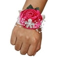 thumbnail image 1 of relayinert Bracelet Extensible Unique avec des Roses en Satin Faites à la Main pour un Look Élégant Facile à Porter N26 rose Rouge 1Set, 1 of 6