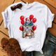 thumbnail image 3 of Nueva camiseta de verano con película de payasos de terror para niños, camiseta de algodón con estampado de Stephen King para niño y niña, camiseta de Pennywise para bebé, ropa para niño, 3 of 5