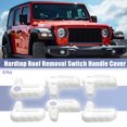 thumbnail image 2 of Unique Bargains 6 Pcs Housse de Poignée d'Interrupteur de Retrait de Toit Rigide pour Jeep Wrangler JL JLU 2018-2023 Blanc, 2 of 7