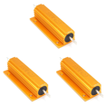 thumbnail image 1 of 3X Gold Aluminum Clad Power Resistor Resistance 100W, 4 Ohm 4R, 1 of 3