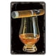 thumbnail image 3 of Cartel retro de whisky, placa de metal vintage, vaso de whisky helado, letreros de hojalata para cigarros, bar, club, pub, cueva de hombre, placa de arte de pared, decoración, 3 of 5