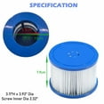 thumbnail image 4 of Seizeen Hot Tub Filters, 4 PCS SPA Filters Replacement for Round Rectangle Inflatable Hot Tub, 3.11''H x 3.93'' Dia, Screw Inner Dia 2.32'', 4 of 6