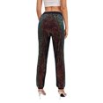 thumbnail image 5 of Wyobmus Women's Cinch Bottom Sweatpants Casual Elastic Waist Sequin Jogger Pants C-Black, 5 of 9