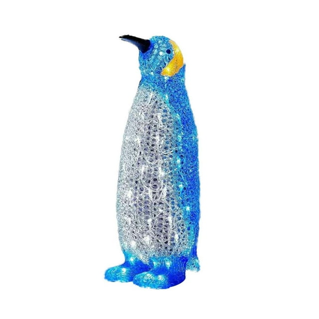 TIELUTT Penguin Decoration LED Christmas Outdoor Decorations Acrylic Christmas Ornaments Christmas Atmosphere Flower Paper Cards Chicken Cardigan Rabbit Cardboard Heart Shaped Pot Bed Cradle for Feet