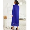 thumbnail image 5 of Ekouaer Women Zipper Robe Long Sleeve Loungewear Lightweight Housecoat Full Length Nightgown with Pockets, 5 of 6