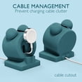thumbnail image 3 of VallexMall iWatch Stand for Apple Watch Charger Stand Series Ultra 9/8/7/6/Se/5/4/3/2/1 Сute Silicone Apple Watch Holder Supports Nightstand Mode Charging Dock Accessories [Charger Not Included], 3 of 8