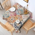 thumbnail image 2 of Square Waterproof Tablecloth Abstract Contemporary Reusable Indoor/Outdoor Durable Table Cover 70 Inch X70 Inch, 2 of 6