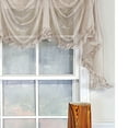 thumbnail image 3 of RLF Home Luxurious Modern Design Classic Sheers Victory Swag 3-Scoop Window Valance 50" x 25" Taupe, 3 of 4