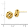 thumbnail image 3 of 14K Yellow Gold Earring Love Knots Women'S Diamond-Cut 8 mm 9, 3 of 3