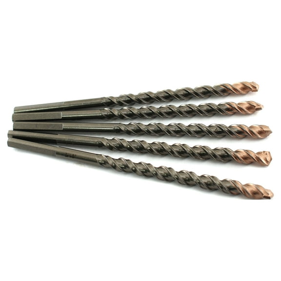 TEMO 5 pc Premium Percussion Masonry Drill Bit 3/8 x 6 Inch