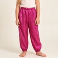 thumbnail image 2 of Ltctricy Toddler Girls Boys Sequin Pants Kids Sparkly Dance Pants Elastic Waisted Jogger Pants Fall Clothes(Hot Pink,3-4 Years), 2 of 5