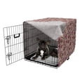thumbnail image 5 of Flower Dog Crate Cover, Floral Pattern with Roses Twig Warm Colors Flower Arrangement Bouquets, Easy to Use Pet Kennel Cover Small Dogs Puppies Kittens, 7 Sizes, Tan Pink Dark Green, by Ambesonne, 5 of 6