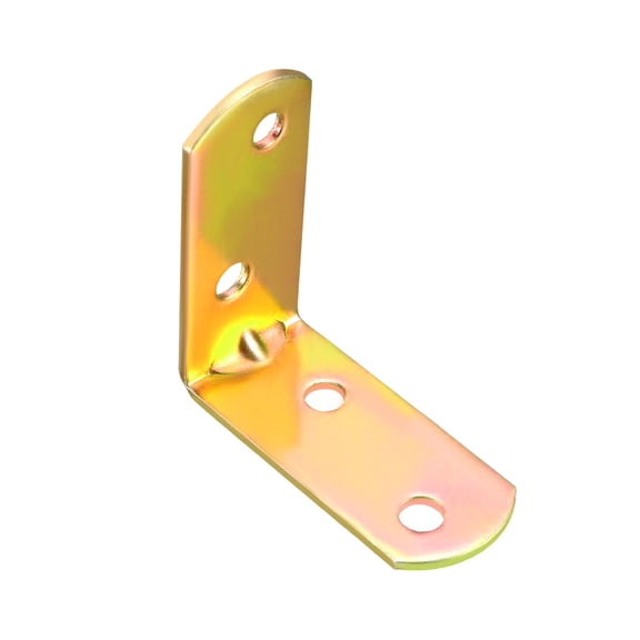 Uxcell Iron Corner Brace Angle Bracket Fastener L Shape 40mmx40mmx18mm, Round End 10Pcs