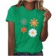 thumbnail image 1 of Fiudx Camisas de Mujer Camiseta Estampada con Cuello Redondo y Manga Corta para Mujer, 1 of 2