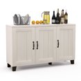 thumbnail image 1 of Costway Buffet Bahut à 3 Portes Crédence de Rangement Armoire Console Tablette Réglable Blanc Lavé, 1 of 10