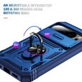 thumbnail image 6 of Phone Case for Google Pixel 9 Pro XL, Slide Camera Cover Ring Kickstand Heavy‑Duty Shockproof Cover,Blue, 6 of 8