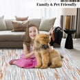 thumbnail image 3 of Garvee 9x12 Modern Abstract Area Rug Striped Print Carpet, Machine Washable Rug with Non-Slip Backing Stain-Resistant Soft Rugs Low-Pile Floor Cover for Living Room Bedroom Home Office, Orange, 3 of 8