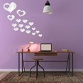 thumbnail image 2 of nipocaio 16 Pieces Acrylic Mirror Adhesive Wall Mirror Sticker Heart Sticker Silver Mirror Stickers Mural Mirror Wall Sticker Acrylic Mirror Wall Stickers For Home Decoration, 2 of 5