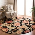 thumbnail image 6 of SAFAVIEH Blossom Layla Floral Area Rug, Black/Multi, 6' x 6' Round, 6 of 6