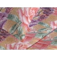 thumbnail image 3 of Ambesonne Floral Quilted Coverlet 3 Pcs, Exotic Roses and Orchid Art, Queen Size, Dark Peach Coral and Plum, 3 of 4