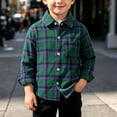 thumbnail image 2 of Loopsun Toddler Boys Girls Winter Outerwear Jackets 6M-5Y Plaid Flannel Warm Long Sleeve Casual Shirts, 2 of 5