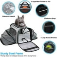 thumbnail image 4 of 2 Sides Expandable Soft-Sided Large Cats Carrier Collapsible Kennel Travel, 4 of 6