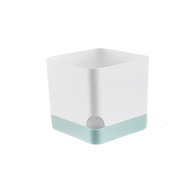 Inteprter macetas hidropónicas plantador perezoso plástico automático absorbente de agua rectangular en maceta sistema hidropónico blanco / s Type3 NO3