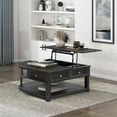 thumbnail image 2 of Newboti Furniture Living Room Coffee Table Storage Drawer Lift Top Open Shelves Charcoal Finish New Style Durable Wooden 07513, 2 of 12
