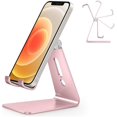 thumbnail image 1 of Rose Gold-Phone Stand, Adjustable Multi-Angle Desktop Phone Stand, Aluminum Cell Phone Holder Compatible with Iphone 13 Pro/13/12 Pro Max/12/11 Pro/Xr, Samsung S20/S10/S9, 1 of 5