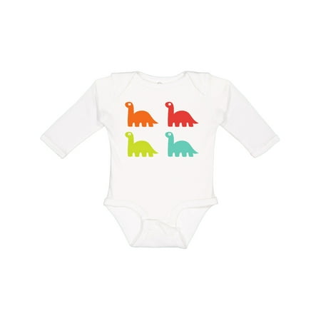 

Inktastic 4 Dinosaurs Boys or Girls Long Sleeve Baby Bodysuit
