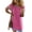 Hot Pink, variant on Women's Textured Round Neck Short Sleeve Dress 75% Polyester 20% Viscose 5% Elastane Comfortable Everyday Style
