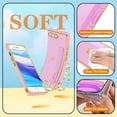 thumbnail image 5 of for iPhone 8 Plus/7 Plus  Case with Loopy Stand/Strap, Luxury Cute Women Girls Heart Electroplated Designer Squared Edge Phone Cases for 7/8 Plus, Purple, 5 of 11