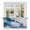 Blue, variant on Blue Marble Tier Curtains, Modern Gray Golden Abstract Gradient Art Light Filtering Kitchen Curtains, 2Pcs Rod Pocket Half Window Treatments Panels for Sink Cafe Cabinet Camper 27.5x36 Inches