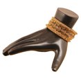 thumbnail image 2 of Sunsoul by Touchstone "Golden Bangle Collection" Indian Bollywood Exotic Filigree And Grain Work Clear Rhinestone Thick Thin Bangle Bracelets In Antique Gold Tone For Women. Set of 6., 2 of 5