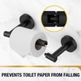 thumbnail image 4 of HITSLAM Toilet Paper Holder Wall Mount,2Pack Double Post Pivoting Toilet Paper Roll Holder,Matte Black Bathroom Toilet Paper Holder for SUS 304 Stainless Steel, 4 of 9