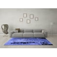 thumbnail image 3 of Ahgly Company Indoor Square Oriental Blue Industrial Area Rugs, 6' Square, 3 of 4