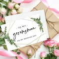 thumbnail image 4 of Koyal Wholesale Groomsmen Wedding Day Gift Cards with Envelopes Set of 8 Geometric Greenery On My Wedding Day Cards, 4 of 5