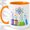 Orange, variant on Science Lab Accent Mug, 11oz Ceramic Coffee Cup for Science Teachers