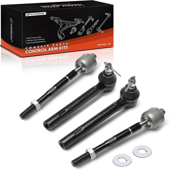 A-Premium Set of 4, Front Inner Outer Tie Rod End Kit, Compatible with Honda Odyssey 2005-2010
