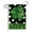 C, variant on St Patrick's Day Shamrock Garden Flag, Double Sided Green Clover, Small Burlap Welcome, Polka Dots Holiday Yard Flag 12x18in