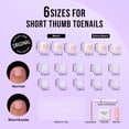 thumbnail image 5 of BTArtbox Press On Toenails - Hope Hope, Square, Lamp-Curable, 4-Week Wear, Easy-to-Apply, 30 Count All-in-One Kit, 5 of 9